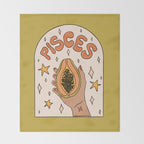 Pisces Papaya Throw Blanket Gallery Image 2