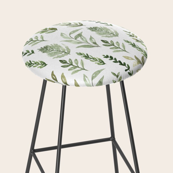 Watercolor leaves Stool Gallery Image 2