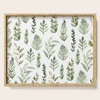 Watercolor leaves Serving Tray Gallery Image 1