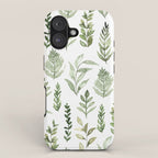 Watercolor leaves iPhone Case Gallery Image 1