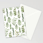Watercolor leaves Stationery Card Gallery Image 2