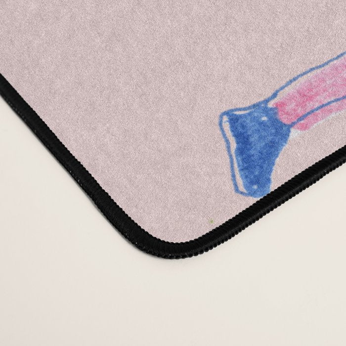Let's Play Tennis in Peachy Pink Desk Mat Gallery Image 4