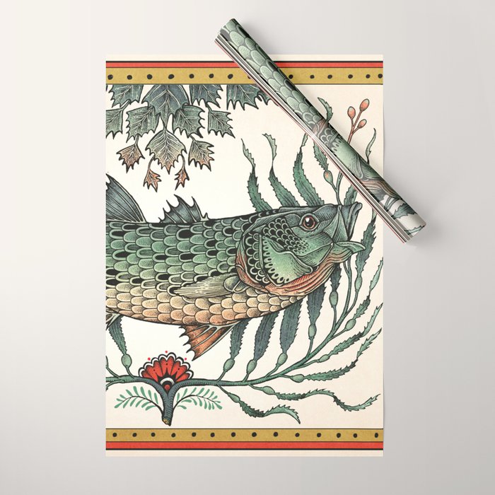 Striper in the Weeds Wrapping Paper Gallery Image 1