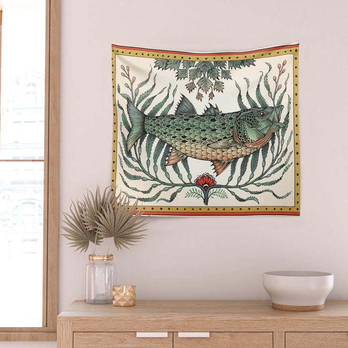 Striper in the Weeds Wall Tapestry Gallery Image 2