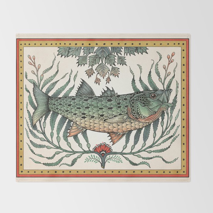 Striper in the Weeds Throw Blanket Gallery Image 2