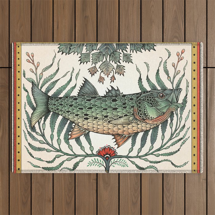 Striper in the Weeds Outdoor Rug Gallery Image 1