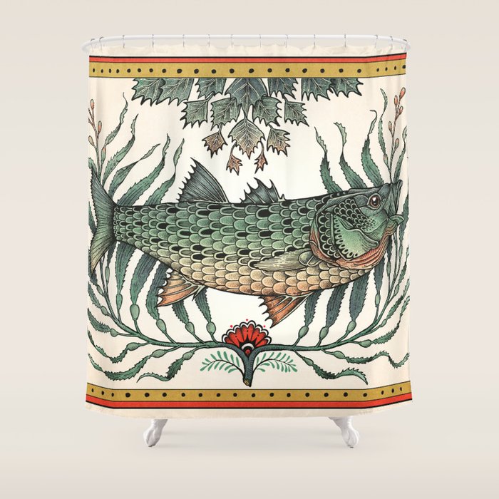 Striper in the Weeds Shower Curtain Gallery Image 1
