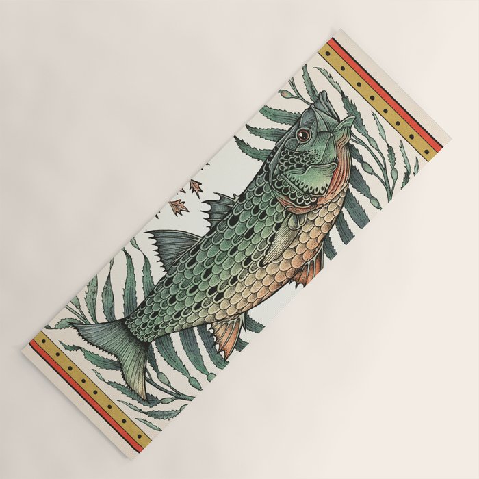 Striper in the Weeds Yoga Mat Gallery Image 1