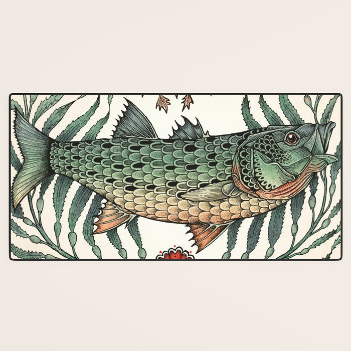 Striper in the Weeds Desk Mat Gallery Image 3