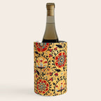 Shakhrisyabz Suzani  Antique Uzbekistan Embroidery Print Wine Chiller Gallery Image 1