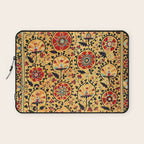 Shakhrisyabz Suzani  Antique Uzbekistan Embroidery Print Laptop Sleeve Gallery Image 1