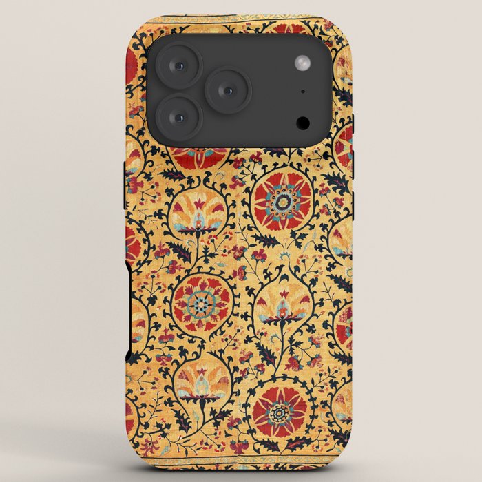 Shakhrisyabz Suzani  Antique Uzbekistan Embroidery Print iPhone Case Gallery Image 7