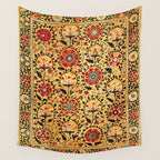 Shakhrisyabz Suzani  Antique Uzbekistan Embroidery Print Wall Tapestry Gallery Image 4