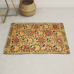 Shakhrisyabz Suzani  Antique Uzbekistan Embroidery Print Rug Gallery Image 1