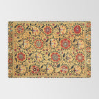 Shakhrisyabz Suzani  Antique Uzbekistan Embroidery Print Rug Gallery Image 2