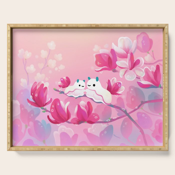 Magnolia sea slug Serving Tray Gallery Image 1