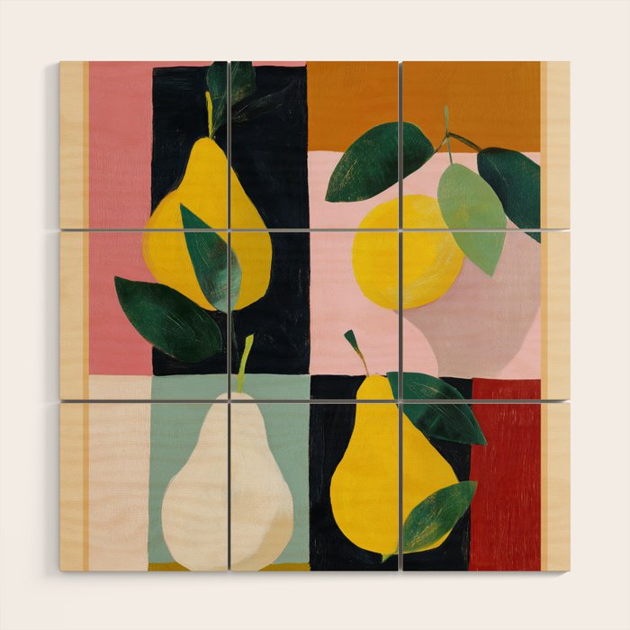 Modern Pears Still Life I Wood Wall Art Gallery Image 1
