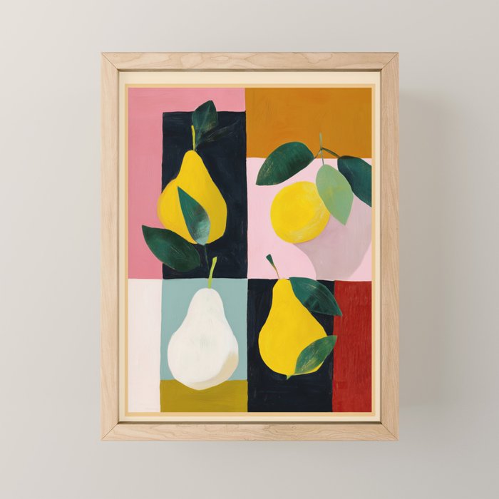 Modern Pears Still Life I Mini Art Print Gallery Image 1