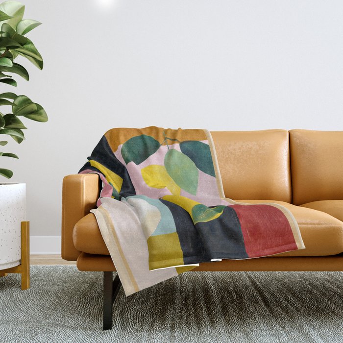 Modern Pears Still Life I Throw Blanket Gallery Image 1
