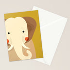 Elephant, Animal Portrait Stationery Card Gallery Image 2