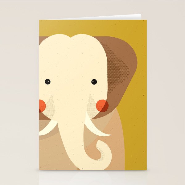 Elephant, Animal Portrait Stationery Card Gallery Image 1