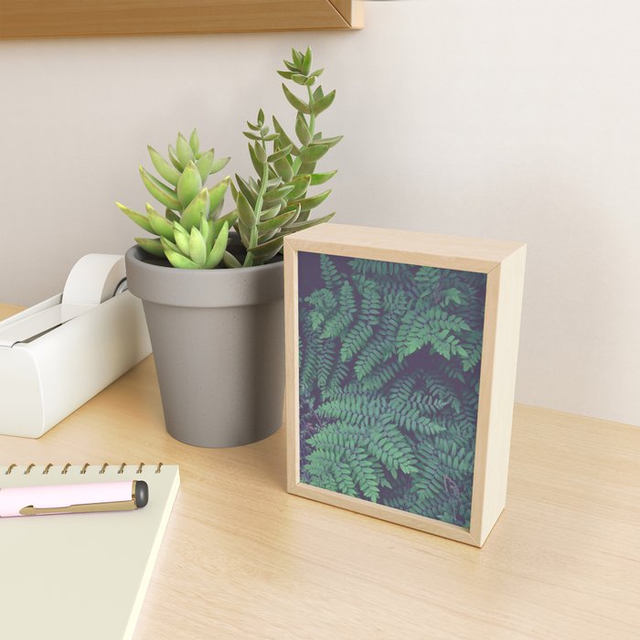 Green Woodland Fern forest leaf nature photograph Mini Art Print Gallery Image 2