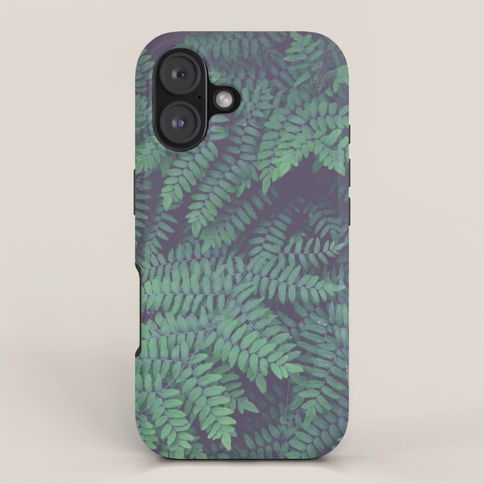 Green Woodland Fern forest leaf nature photograph iPhone Case Gallery Image 1