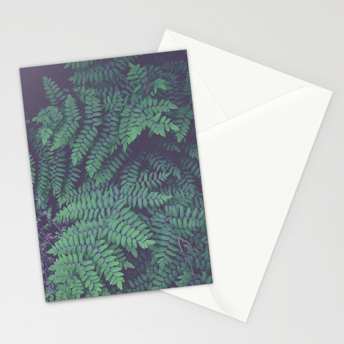 Green Woodland Fern forest leaf nature photograph Stationery Card Gallery Image 2