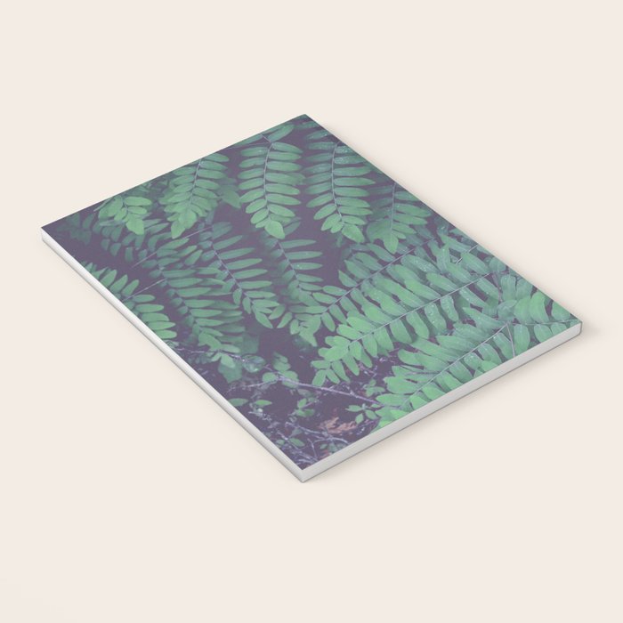 Green Woodland Fern forest leaf nature photograph Notebook Gallery Image 3