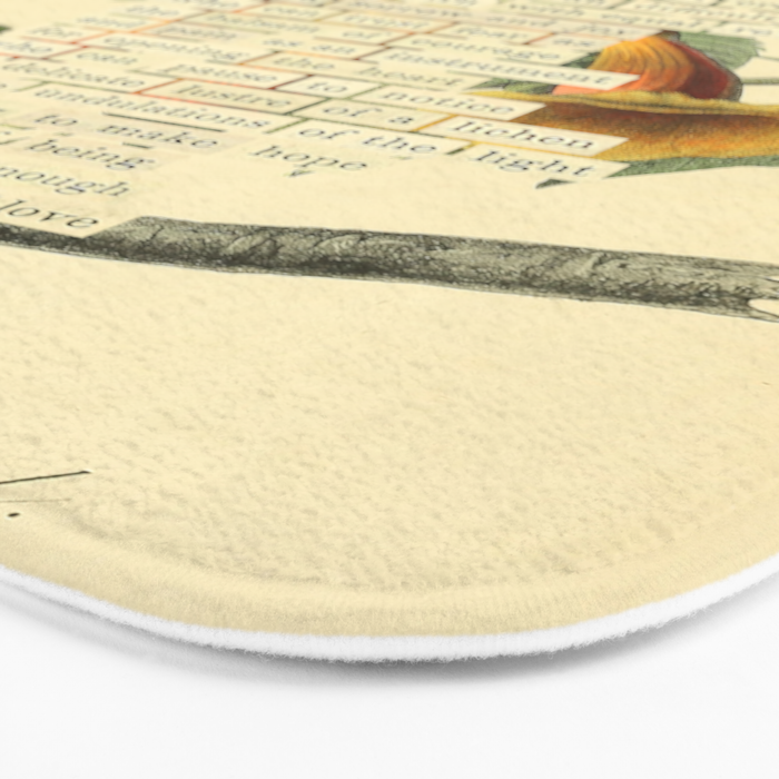 Ruby-throated Hummingbird Divination from # An Almanac of Birds # Divinations for Uncertain Days Bath Mat Gallery Image 3