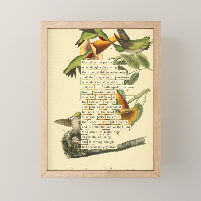 Ruby-throated Hummingbird Divination from # An Almanac of Birds # Divinations for Uncertain Days Mini Art Print Gallery Image 1