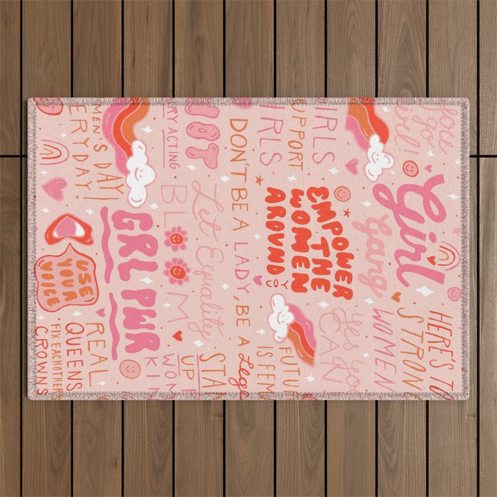 Girls Support Girls Outdoor Rug Gallery Image 1