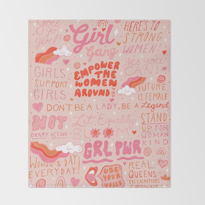 Girls Support Girls Throw Blanket Gallery Image 2