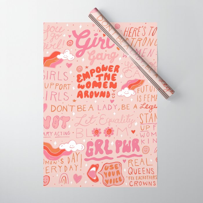 Girls Support Girls Wrapping Paper Gallery Image 1