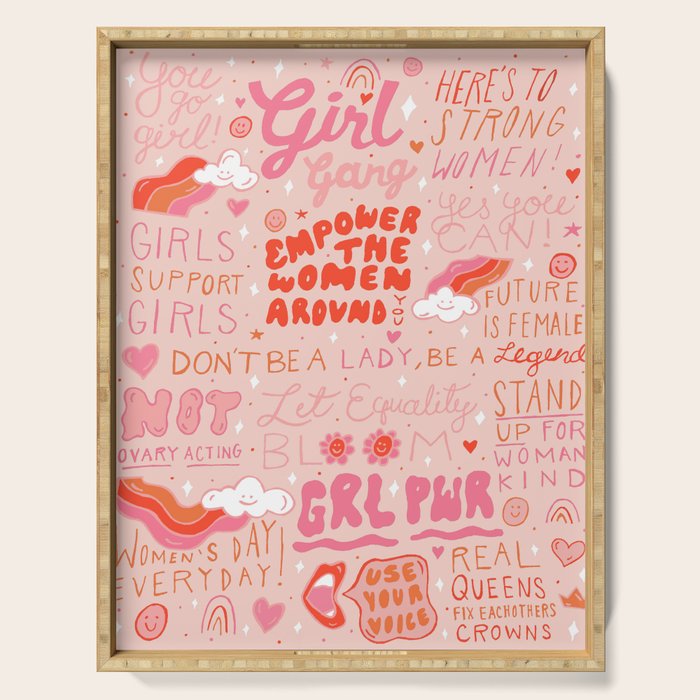 Girls Support Girls Serving Tray Gallery Image 1