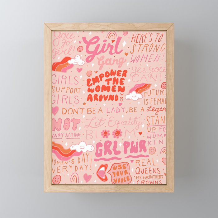 Girls Support Girls Mini Art Print Gallery Image 1