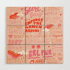 Girls Support Girls Wood Wall Art Gallery Image 1