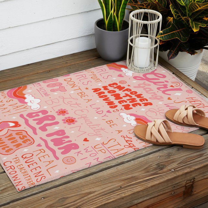 Girls Support Girls Outdoor Rug Gallery Image 2