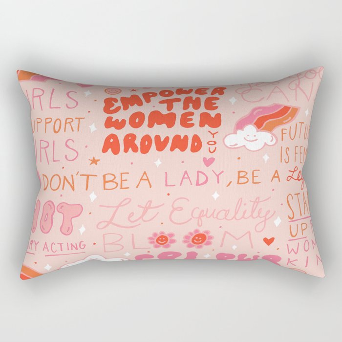 Girls Support Girls Rectangular Pillow Gallery Image 1