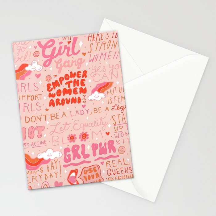 Girls Support Girls Stationery Card Gallery Image 2