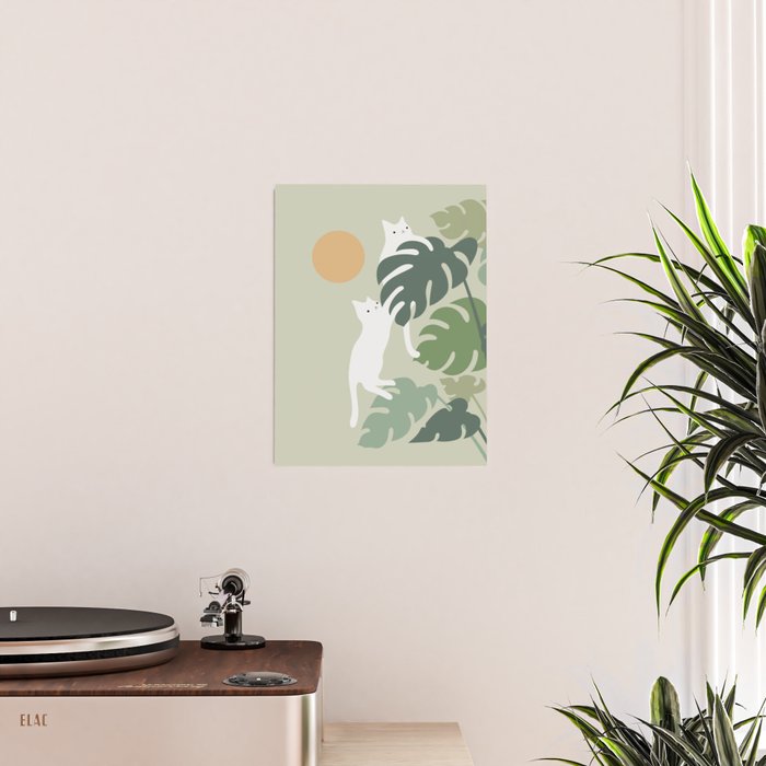 Cat and Plant 42 Poster Gallery Image 2