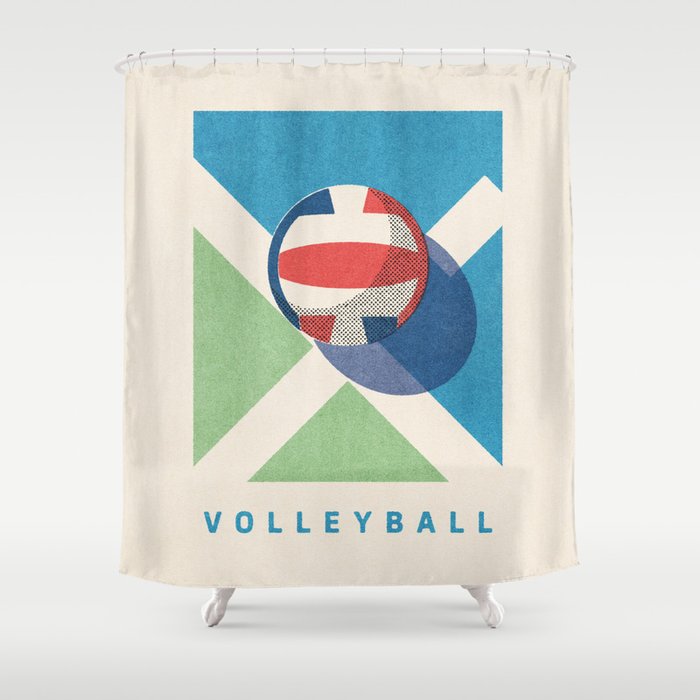 BALLS - Volleyball - Summer Games Shower Curtain Gallery Image 1
