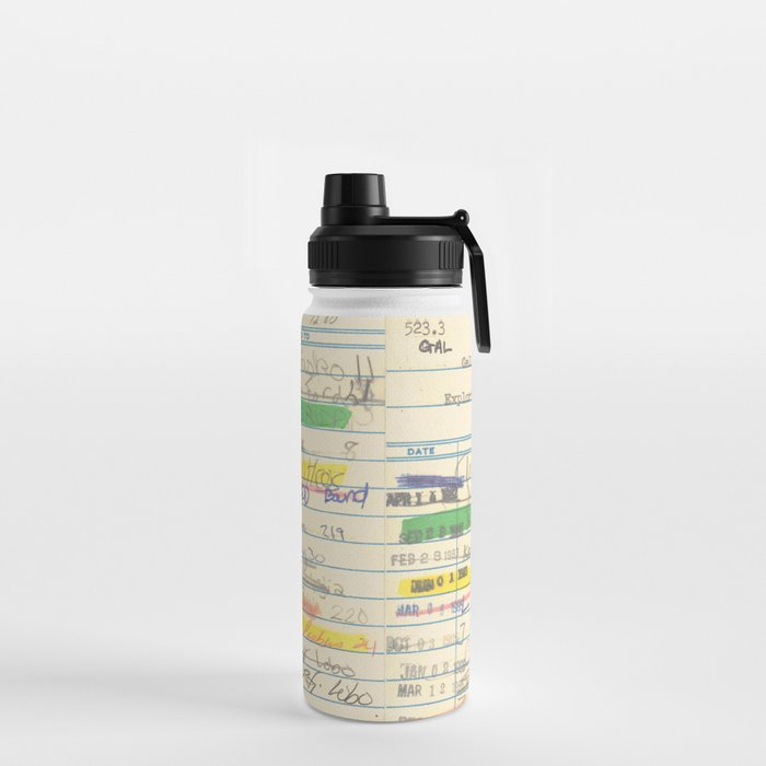 Library Card 3503 Exploring the Moon Water Bottle Gallery Image 2