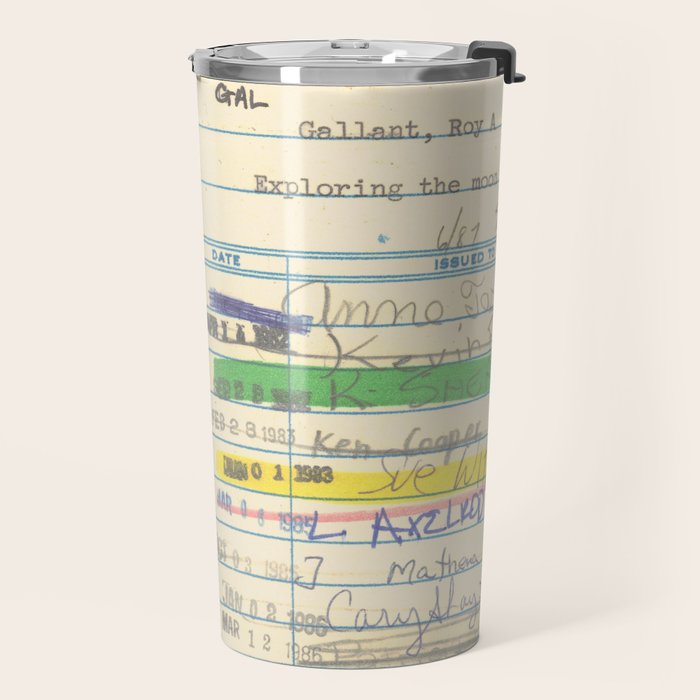 Library Card 3503 Exploring the Moon Travel Mug Gallery Image 2