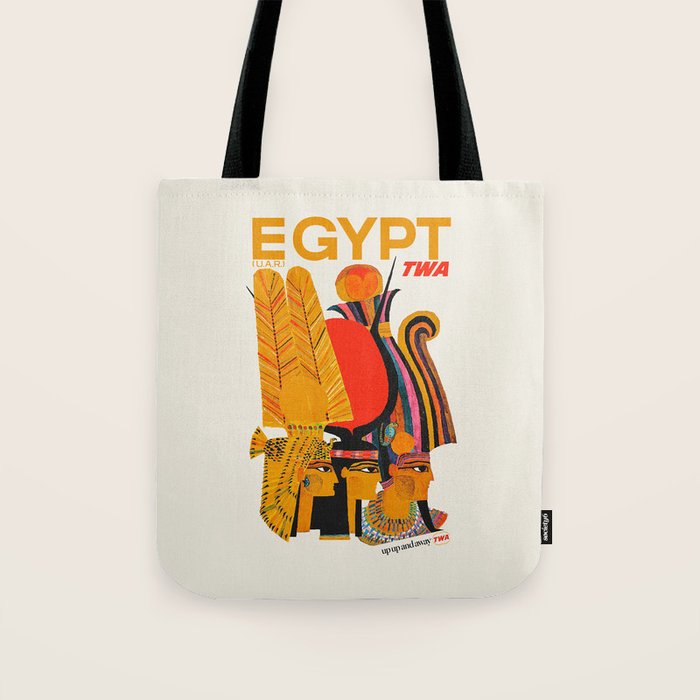 Egypt Vintage Mid Century Travel Poster, 1960 Tote Bag Gallery Image 1