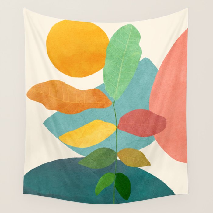 Colorful Branching Out 18 Wall Tapestry Gallery Image 1