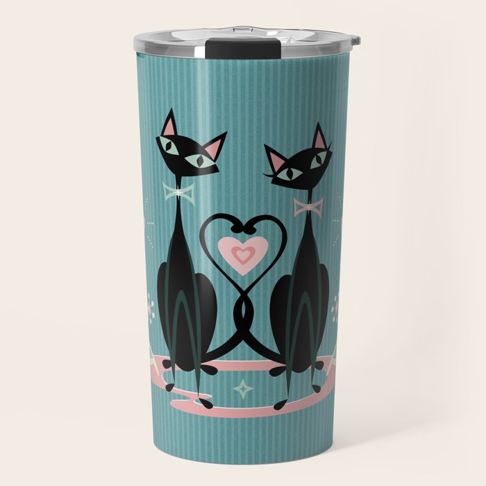 Vintage Kitty Love ©studioxtine Travel Mug Gallery Image 1