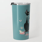 Vintage Kitty Love ©studioxtine Travel Mug Gallery Image 3