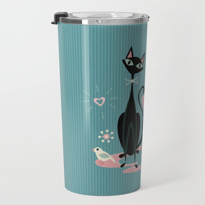 Vintage Kitty Love ©studioxtine Travel Mug Gallery Image 3