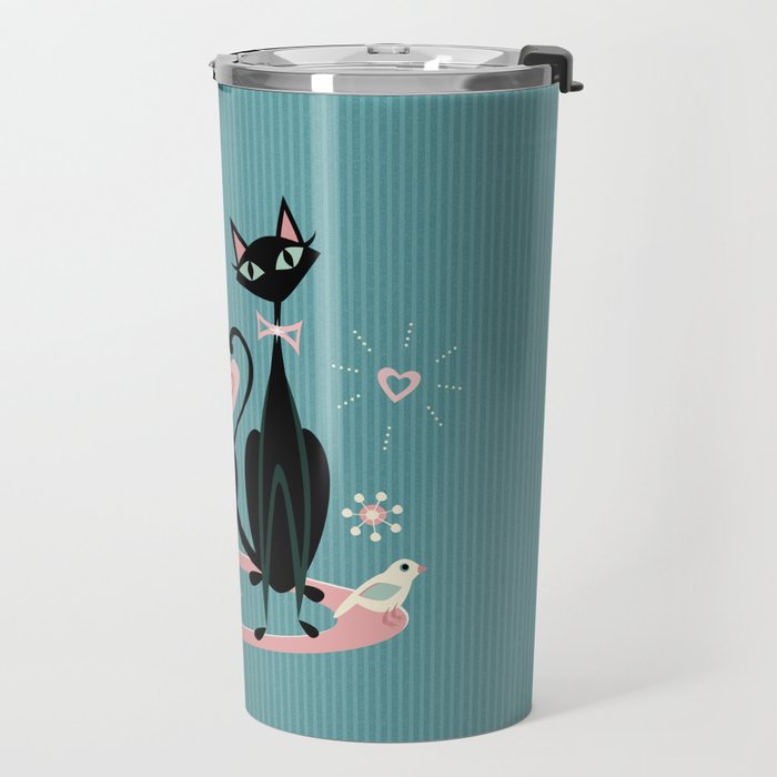 Vintage Kitty Love ©studioxtine Travel Mug Gallery Image 2